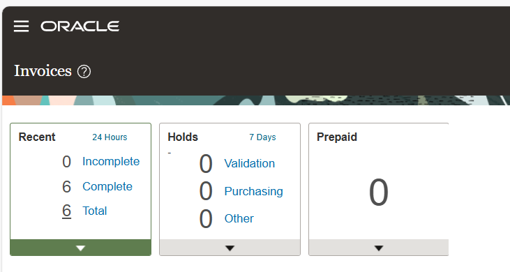 How to hide Infotiles on Invoice landing page ?